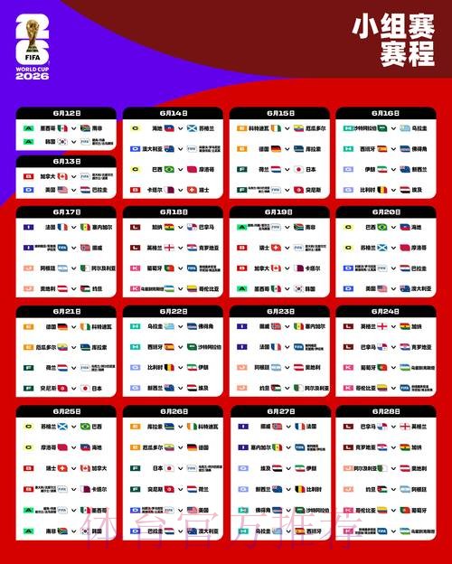 2026世界杯小组赛赛程中国时间全程直播在哪里看